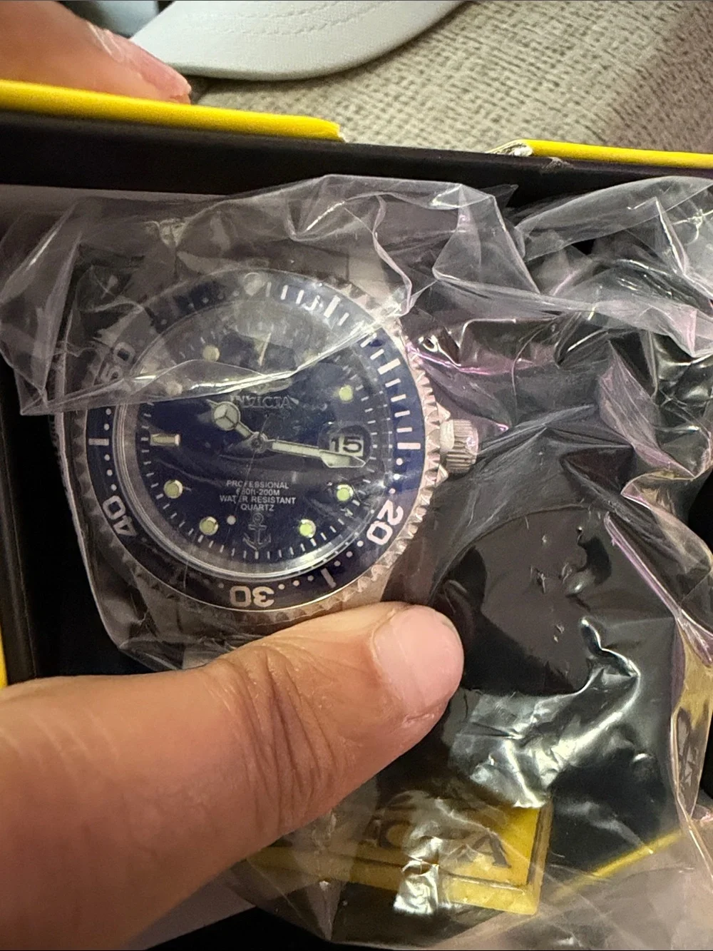 Invicta Blue Dial Silver-Tone Dive Watch